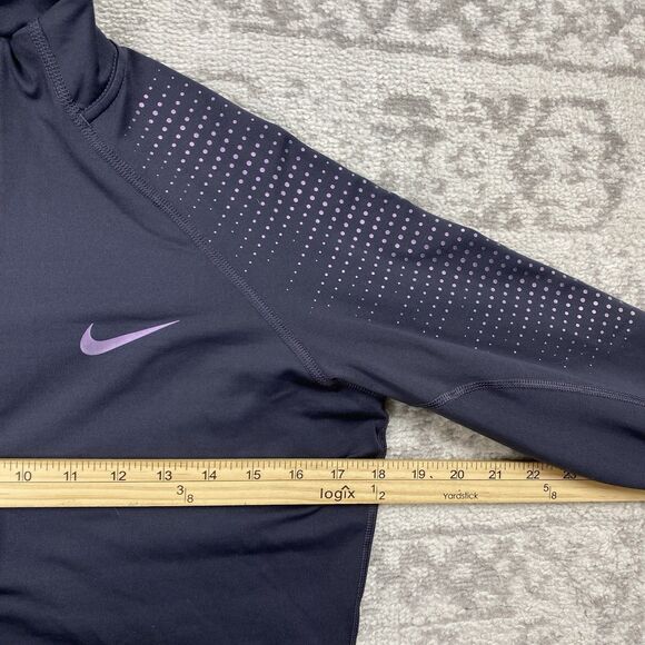 Nike Dri Fit Pullover Women's Long Sleeved Pearl Shift Top Size Medium - Picture 3 of 5